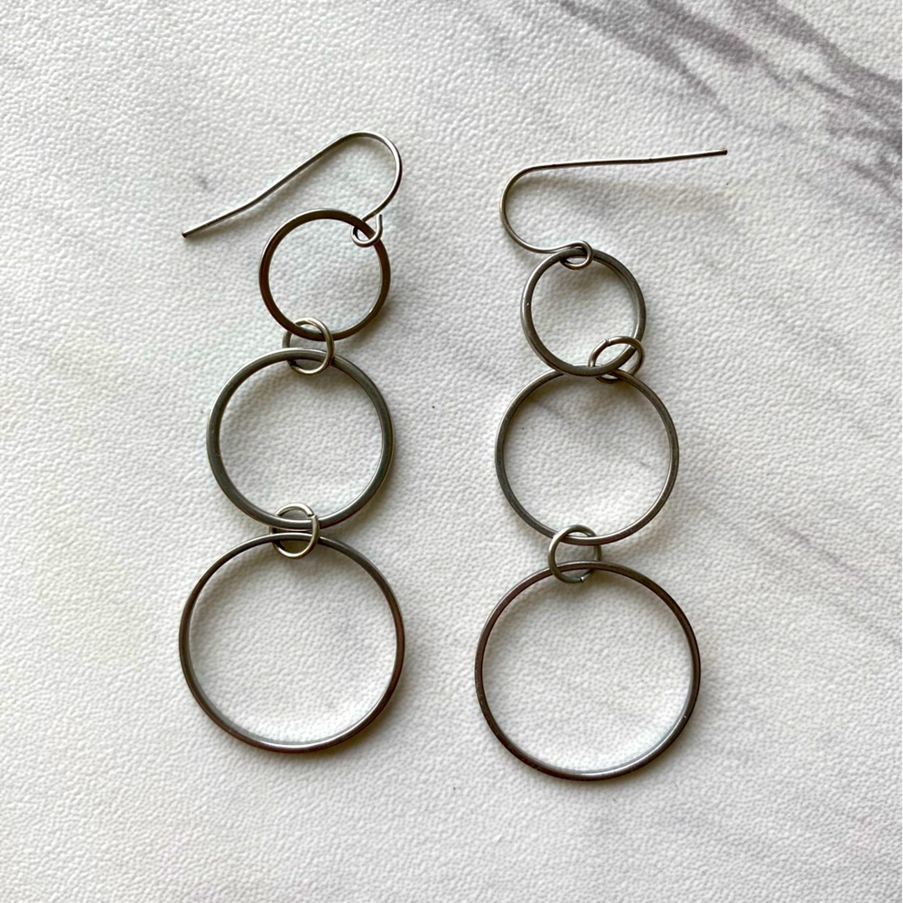 Triple loop earrings